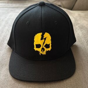 Born Scum Hat with Yellow Skull Lightning Design - NEW!